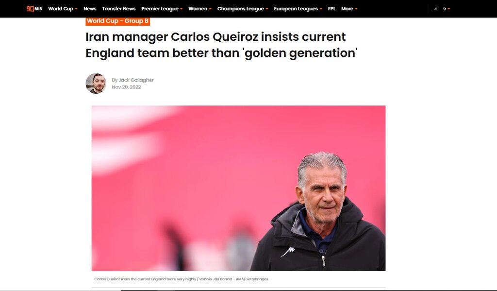 عکس | انگلیسی ها مقایسه خبرساز کی روش را سوژه کردند | مصاف ایران با بهترین تیم تاریخ؟