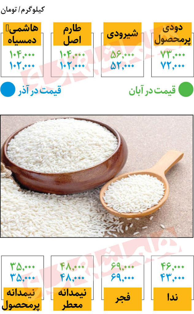 برنج ایرانی در میادین ارزان شد | برنج هاشمی کیلویی چند؟