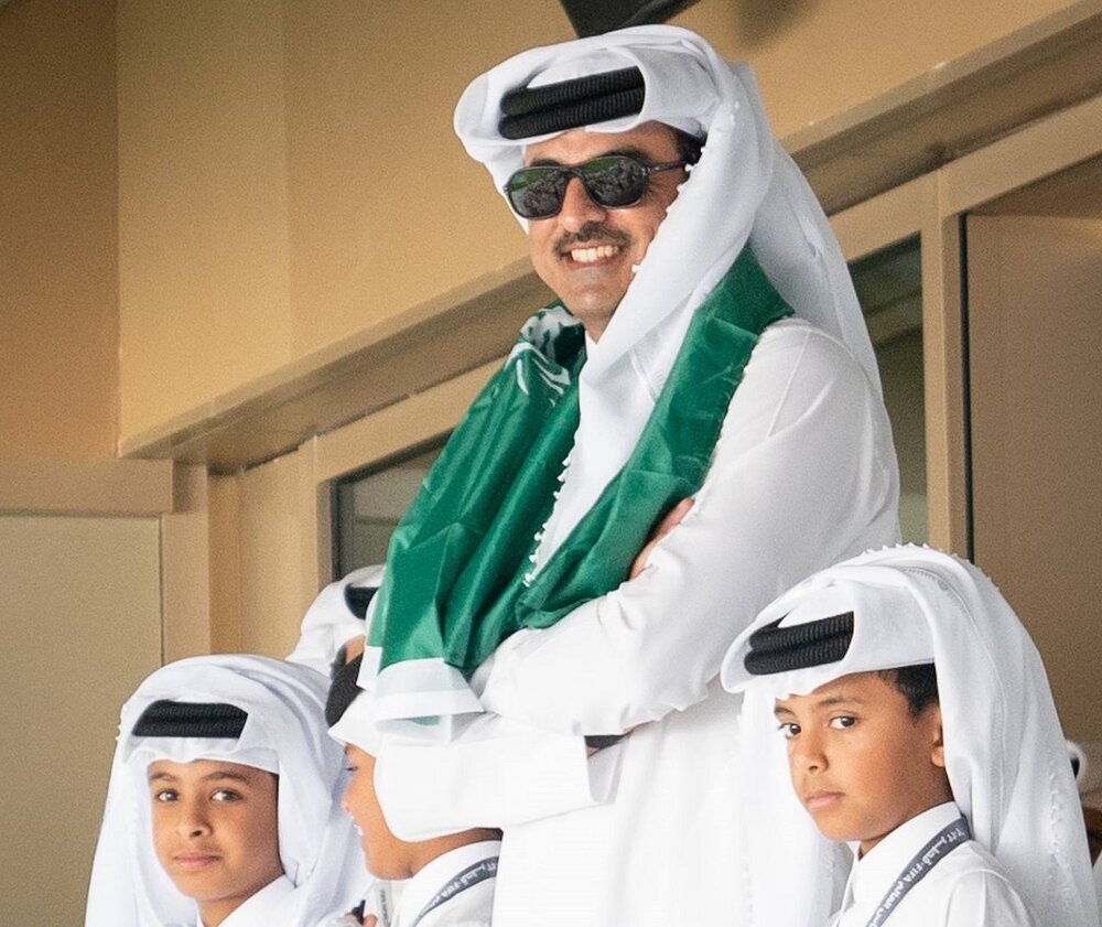امیر قطر - پرچم عربستان