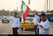 تصاویر ا تقویت همدلی ملی در ۵ میدان تهران ؛ راه اندازی ایستگاه‌هایی برای هواداری از تیم ملی ا تا پای جان برای ایران