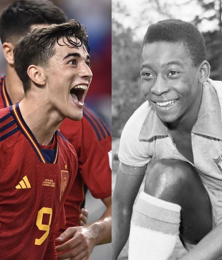 عکس | تاریخ‌سازی مرد جوان سال فوتبال در جام جهانی ۲۰۲۲ | پسرطلایی اسپانیا یاد اسطوره برزیلی‌ها را در قطر زنده کرد!