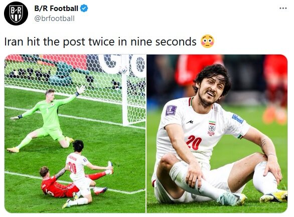 عکس | واکنش جالب رسانه معروف به لرزش تیرکهای ولز مقابل ایران