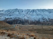 ببینید | رخت سفید زمستان بر کوه‌های جاده فیروزکوه - هراز
