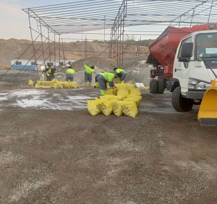 جانمایی مخازن شن در معابر و بزرگراهها منطقه۱۳