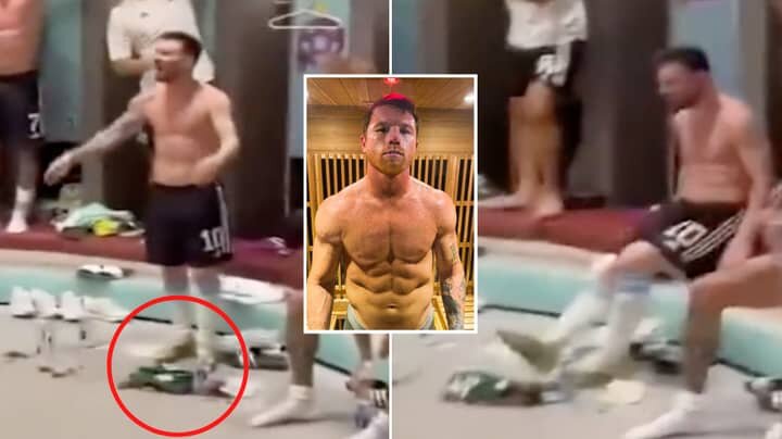 عکس| تهدید جانی لیونل مسی توسط قهرمان بوکس جهان | دعا کن به خاطر این حرکت گیر من نیفتی!