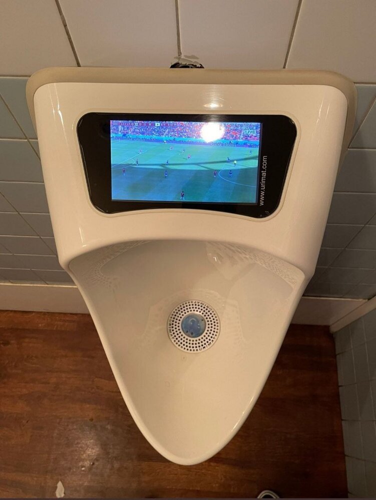 عکس | توالت‌های لاکچری در جام جهانی | پخش مستقیم مسابقات در سرویس بهداشتی
