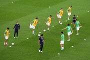 عکس | گرم کردن بازیکنان ایران پیش از شروع مسابقه