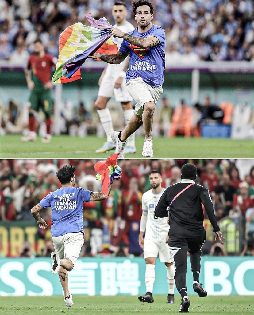 تصاویر | جنجال جیمی جامپ با شعاری درباره زنان ایران | سیاسی بازی یک دیوانه جلوی فغانی!