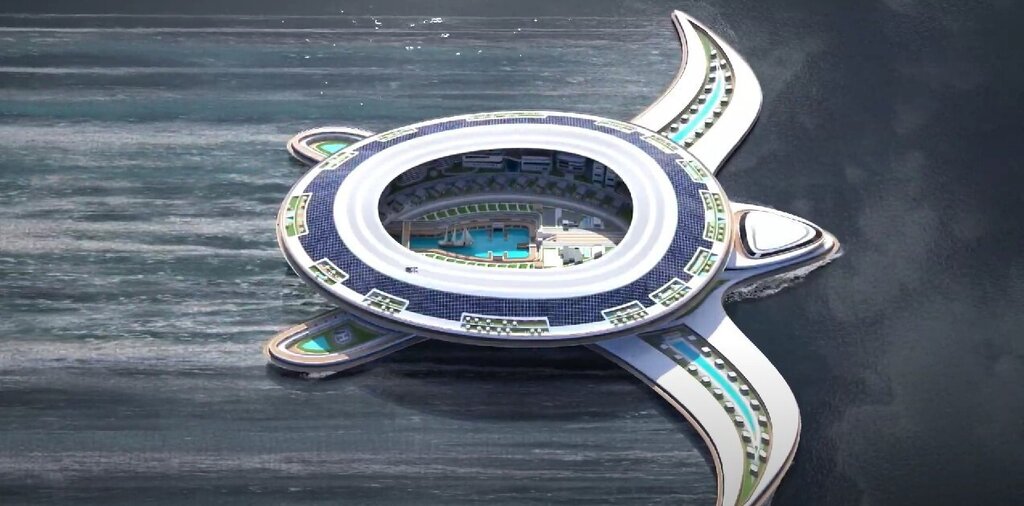 تصاویر گرانترین و بزرگترین کشتی تفریحی جهان در عربستان | شهر لاکپشتی ۵ میلیارد دلاری سعودیها را ببینید!