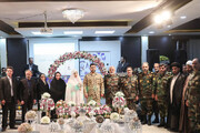 ببینید | اولین جشن ازدواج تازه دامادهای نیروی زمینی ارتش | خواسته‌های دامادها و حرف‌های عروس‌ها