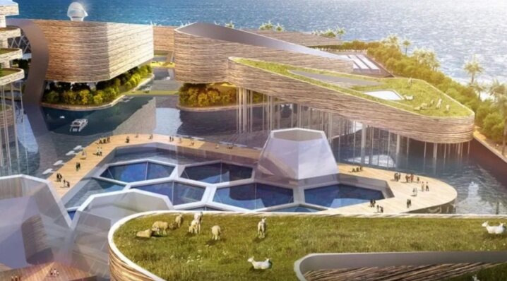 تصاویری از جاهطلبانهترین پروژه معماری تاریخ | شهری شناور با خیابانهایی در زیر آب!