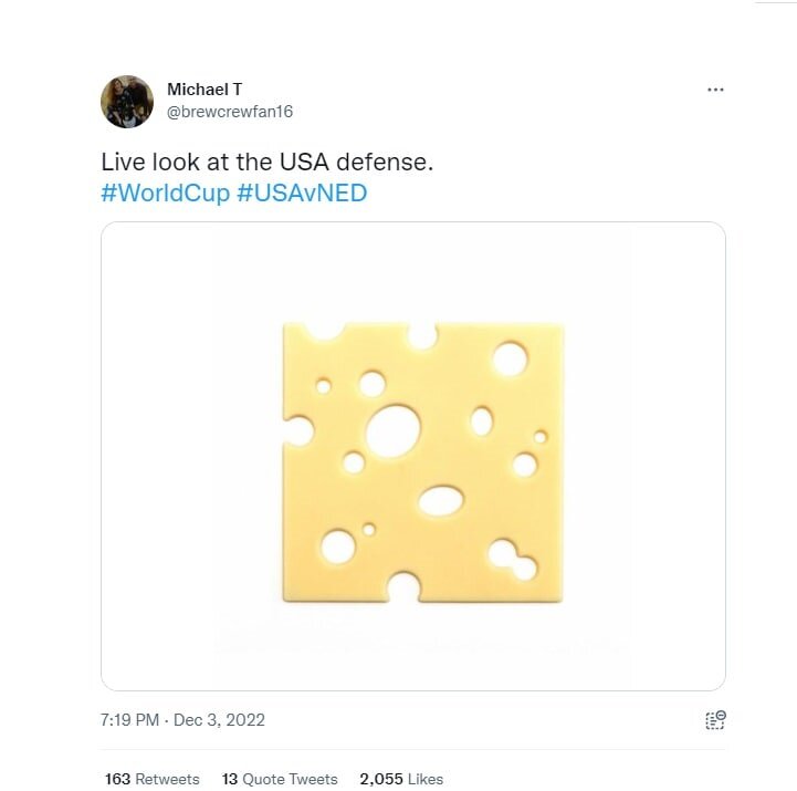 تصاویر | واکنش تمسخرآمیز به حذف آمریکا از جام جهانی | امضای «جو بایدن» و یک تکه «پنیر» سوژه شدند!