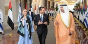 تصاویر ورود رئیس رژیم صهیونیستی به امارات | استقبال بن زاید از هرتزوگ