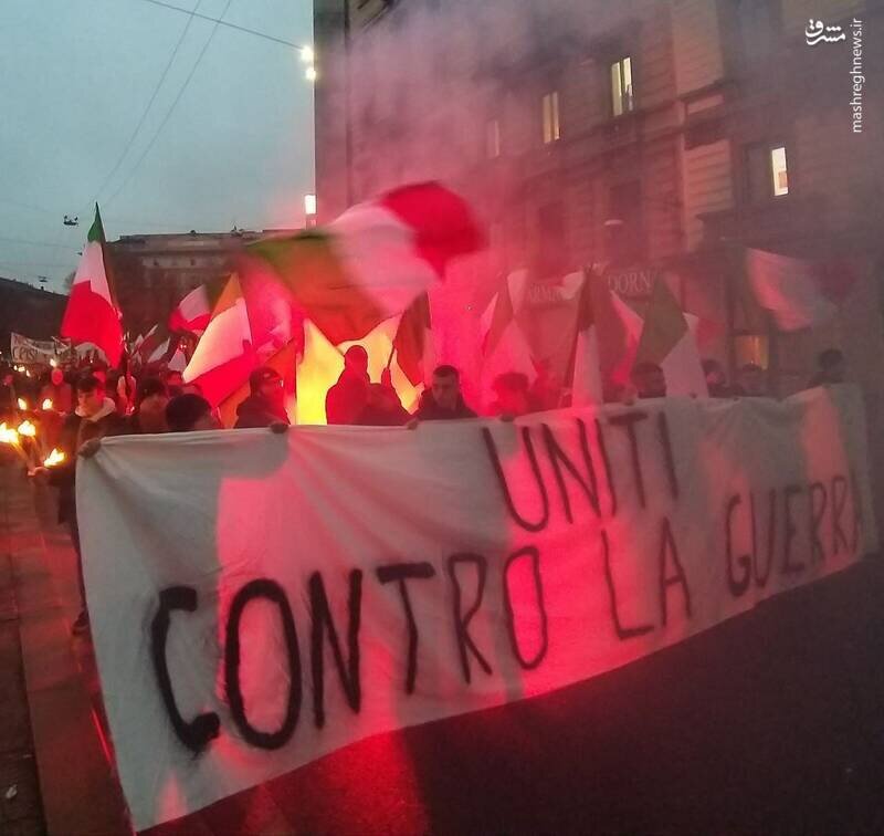 تصاویر ا حمایت رم از اوکراین مردم ایتالیا را به خیابان کشاند ؛ایتالیاییها خواستار پایان حمایت رم از کییف شدند