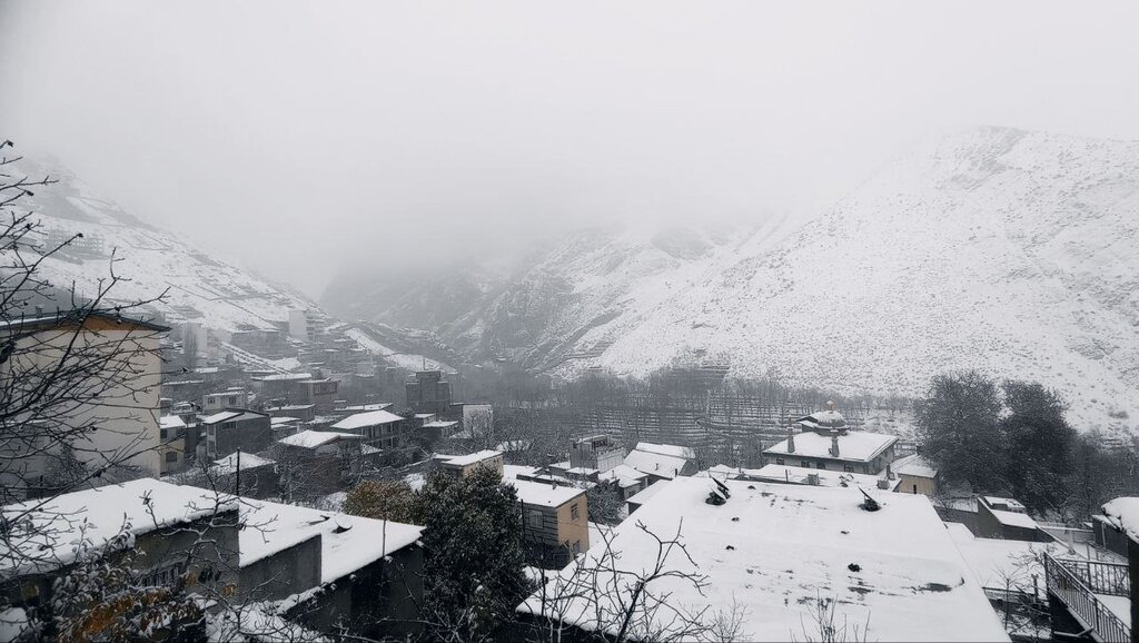 تصاویر | روستاهای غرب تهران سفیدپوش شد