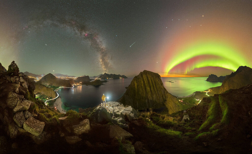 تصاویری از زیبایی خیره‌کننده شفق قطبی در آسمان شمال | رقص باستانی ارواح در جو زمین