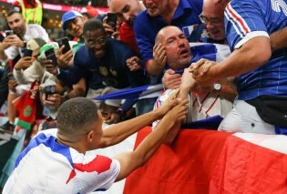 تصاویر | شوکه شدن هواداران فرانسه با حادثه عجیب قبل از آغاز نیمه نهایی | یک نفر با شوت امباپه بیهوش شد!