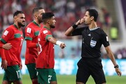 ببینید | اعتراض شدید مراکشی‌ها به داور قطری در پایان بازی