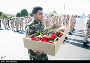 ببینید | استقبال از پیکرهای شهدای گمنام دفاع مقدس در مشهد