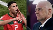 حمله ستاره مراکش به رئیس فیفا در راهروی ورزشگاه
