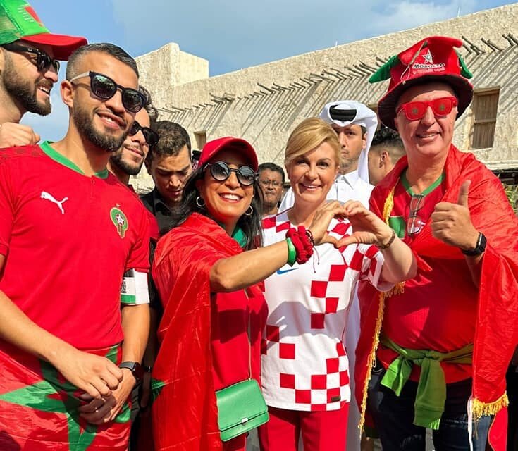 تصاویر | آواز عاشقانه رئیس جمهور متعصب کرواسی در جام جهانی