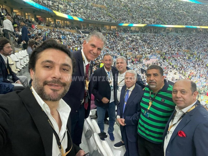 عکس | کیروش تماشاگر فینال جام جهانی | مرد پرتغالی در کنار چهره های نام آشنا