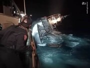عکس | تصاویری هولناک از واژگونی کشتی ارتش تایلند در خلیج