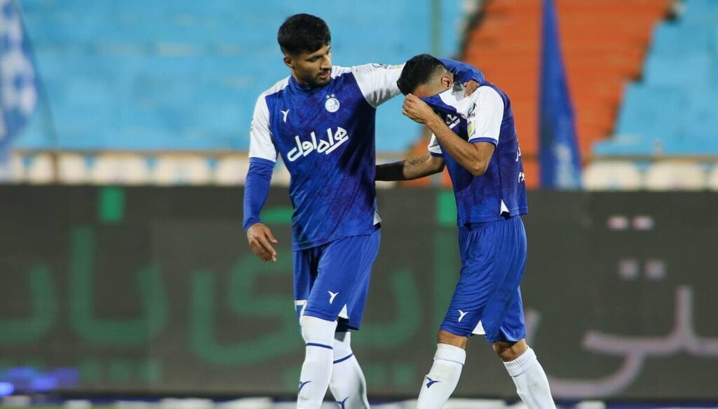 عکس| شادی گل گلزن استقلال سانسور شد | حرکت خاصی که مهاجم آبی ها انجام داد!