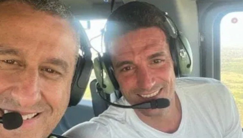 عکس | سرمربی آرژانتین با هلیکوپتر به خانه برگشت | دیدن یک تصویر خاطرهانگیز از فراز آسمان