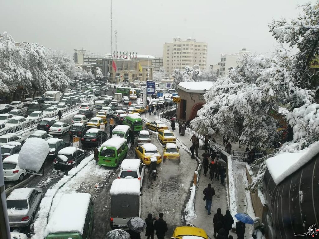 ترافيك - برف - تهران