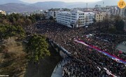 ببینید | تصاویر هوایی از تظاهرات گسترده در قره‌باغ