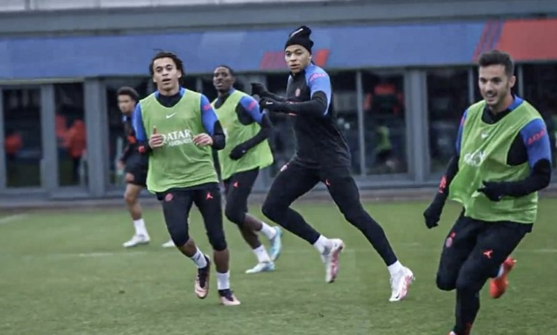 عکس | تمرین پاری سن ژرمن با دو امباپه برگزار شد