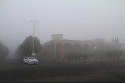 ببینید | مه غلیظ در مسیر آبادان به اهواز | پروازهای فرودگاه کنسل شد