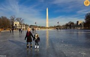 ببینید | استخر معروف ترین مجموعه گردشگری واشنگتن یخ زد!
