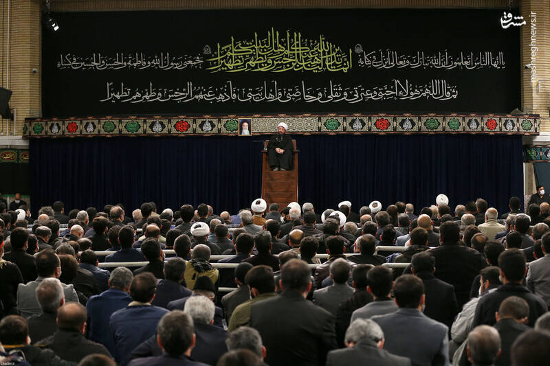 تصاویری از رئیسی و قالیباف تا سیدحسن خمینی ،سردار قاآنی ،حدادعادل و... در مراسم شام غریبان دختر پیامبر