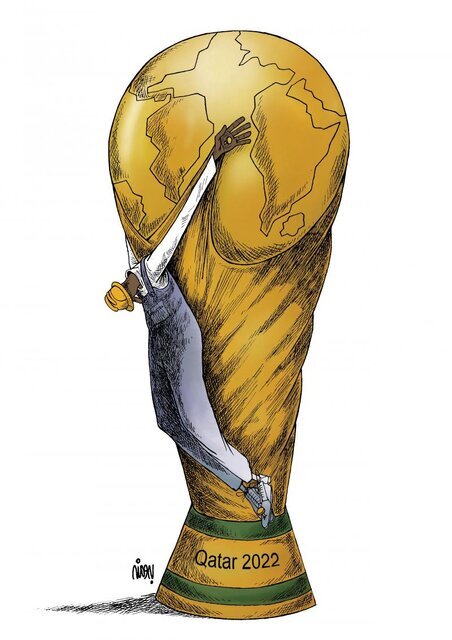 کارگران جام جهانی از نگاه کارتونیست ها| چرا موضوع کارگران مورد توجه کارتونیست‌هاست؟
