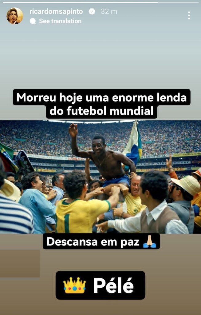 عکس | واکنش سرمربی استقلال به درگذشت پله | پیام تسلیت ساپینتو برای اسطوره برزیلی