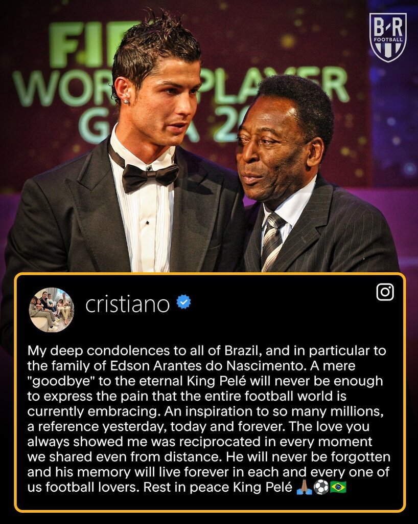 عکس | مسی و رونالدو در غم درگذشت اسطوره برزیلی | پیام بلند کریس در کنار جمله مختصر ابرستاره برای «پله»
