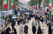 ببینید | حضور پرشور هزاران نفر در مسیر پیاده‌ روی به سمت مزار حاج قاسم