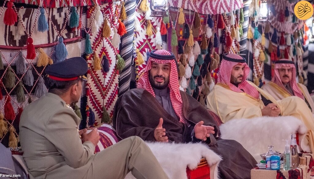 تصاویر ا میزبانی عجیب بن سلمان از فرمانده ارتش پاکستان