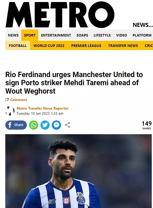 عکس | پافشاری اسطوره انگلیس به جذب مهدی طارمی | خرید مهاجم هلندی؟ اشتباه نکنید، ستاره ایرانی را بگیرید