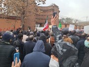 تصاویر تجمع دانشجویان مقابل سفارت فرانسه