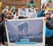 ببینید | شعارهای دانشجویان و مردم مقابل سفارت فرانسه | فریادهای مرگ بر فرانسه ...
