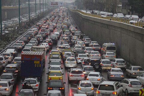 ترافیک در محورهای اصلی شهر تهران / حامدخورشیدی