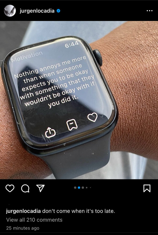 عکس | پیام اسرارآمیز روی اپلواچ لوکادیا | مهاجم فراری پرسپولیس از چه چیزی عصبانی است؟