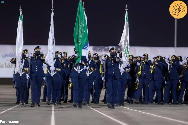 مراسم فارغ التحصیلی زنان نظامی در عربستان