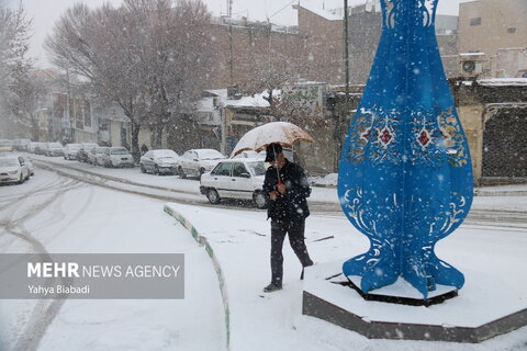 بارش نخستین برف زمستانی در کرمانشاه
