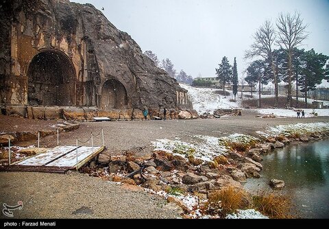 بارش برف در کرمانشاه و ابهر