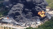 ببینید | تصاویر هولناک انفجار در یک کارخانه مواد شیمیایی
