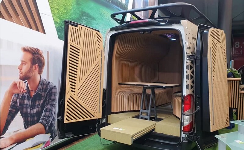 تصاویری از یک کاروان با طراحی داخلی عجیب | الهام از معماری ژاپنی